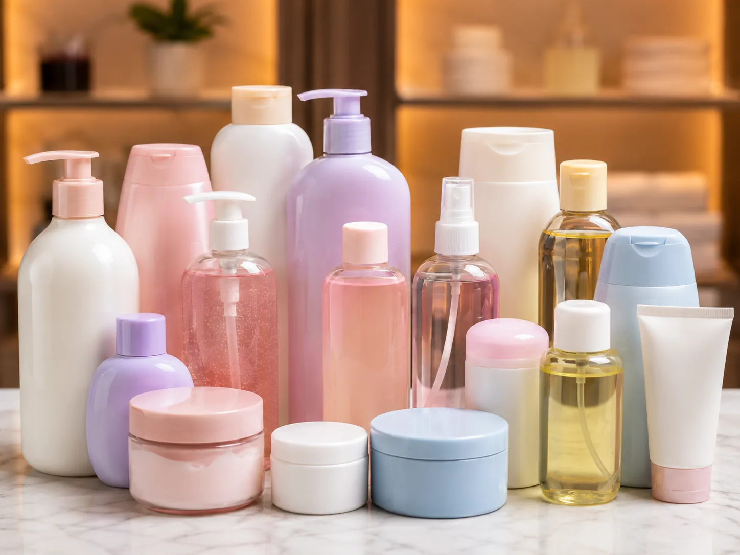 Rigid plastic packaging for beauty and personal care products