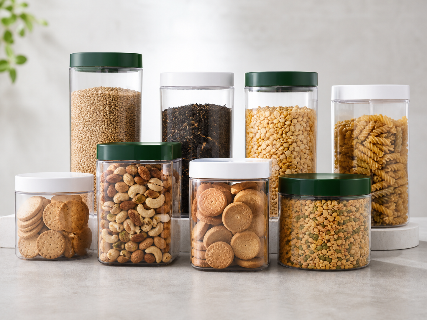 Rigid plastic packaging for biscuits tea and dry foods
