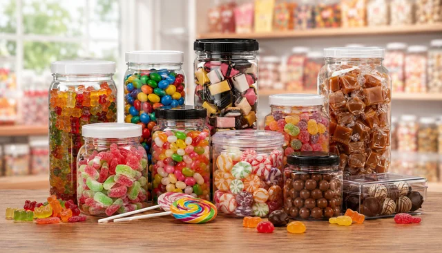 Confectionery and candy packaging jars